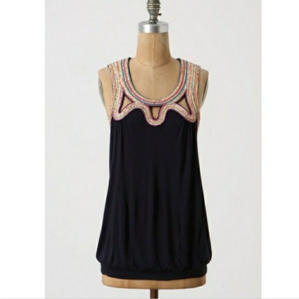 Like New! Anthro C.Keer XS Remnant Necklace Tank